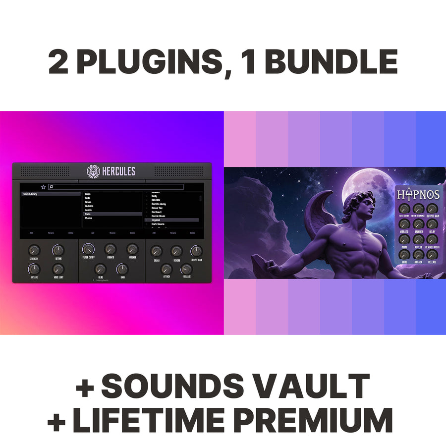 Hercules Plugin + Hypnos Plugin + Sounds Vault Bundle + Premium Deluxe Lifetime Access